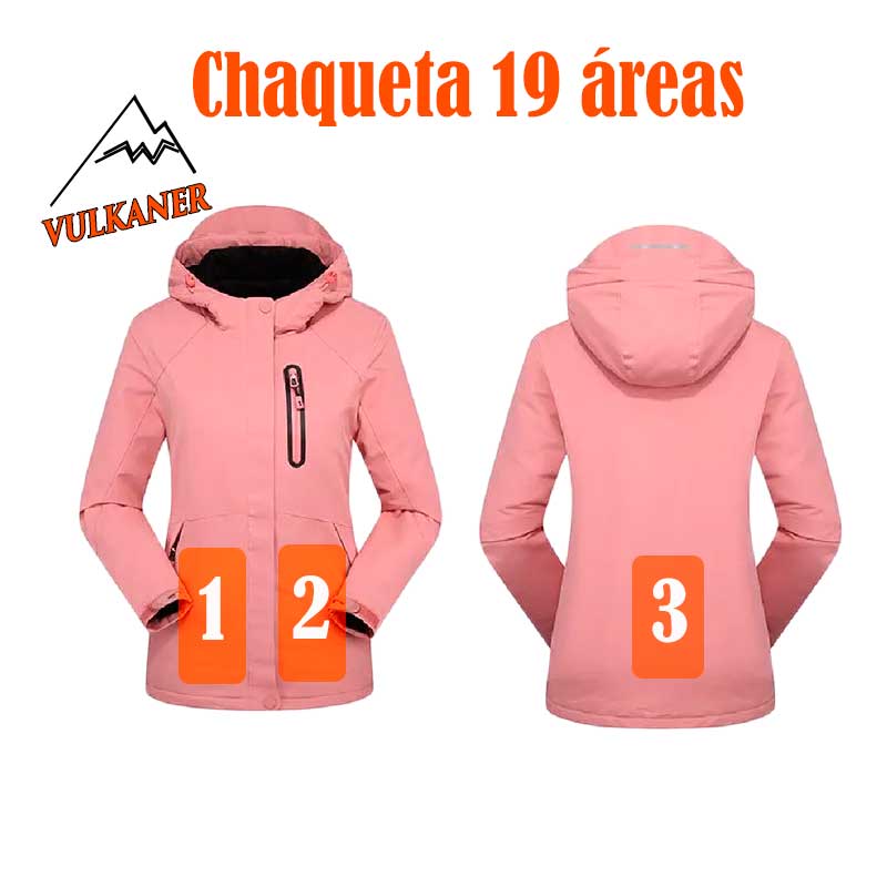 Chaqueta calefactable e impermeable de mujer - Imagen 4